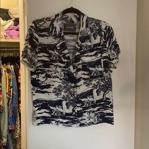 Reformation s/s button down top